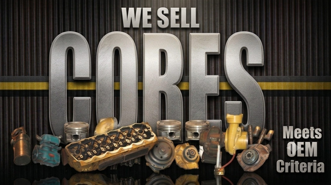 banner image with text - we sell cores - meets OEM criteria